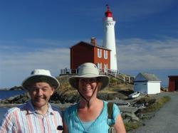Peter and Jane at Fisgard Light Station, BC